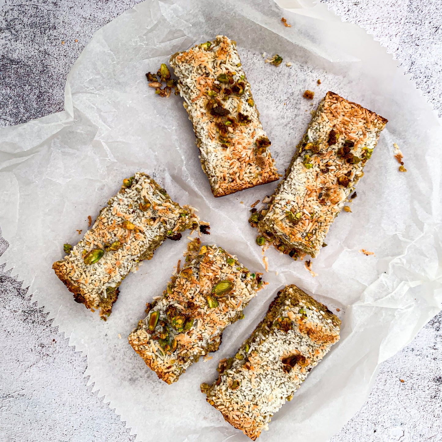 PISTACHIO OAT BARS (GF)