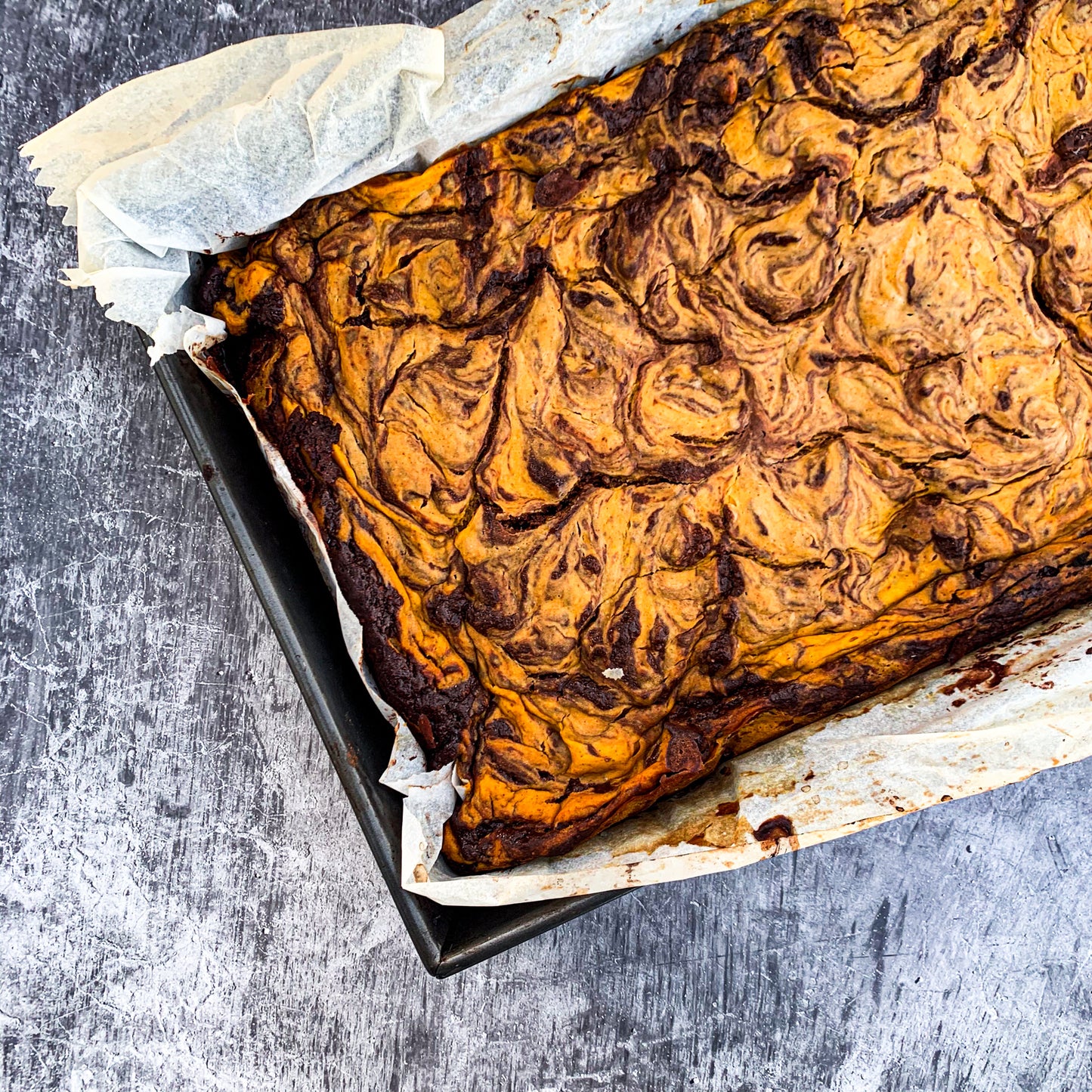 PUMPKIN SWIRL BROWNIES (GF)