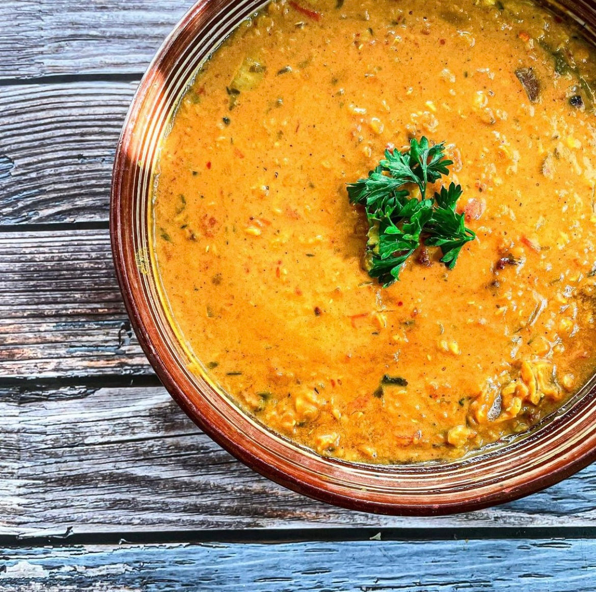 CURRIED LENTIL & COCONUT SOUP